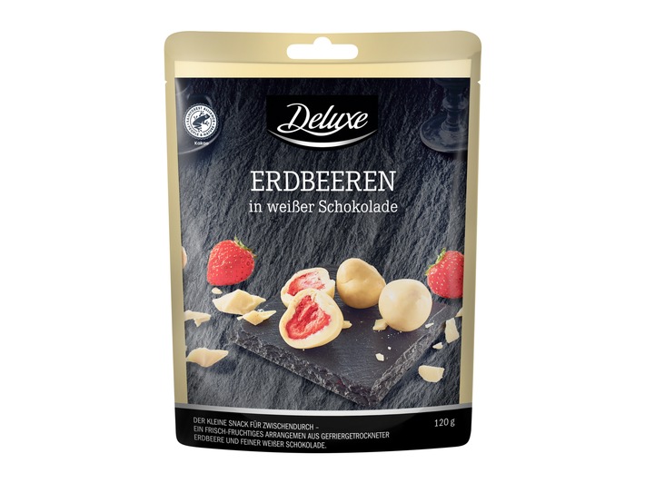 Der bulgarische Lieferant Victoria Nuts Ltd. informiert über einen Warenrückruf des Produktes / "Deluxe Erdbeeren in weißer Schokolade, 120g".