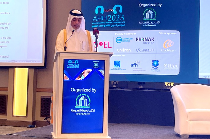 Prof. Dr. Khalid A. Hadi bei der AHH2023 Copyright Akademie für Hörakustik.jpg