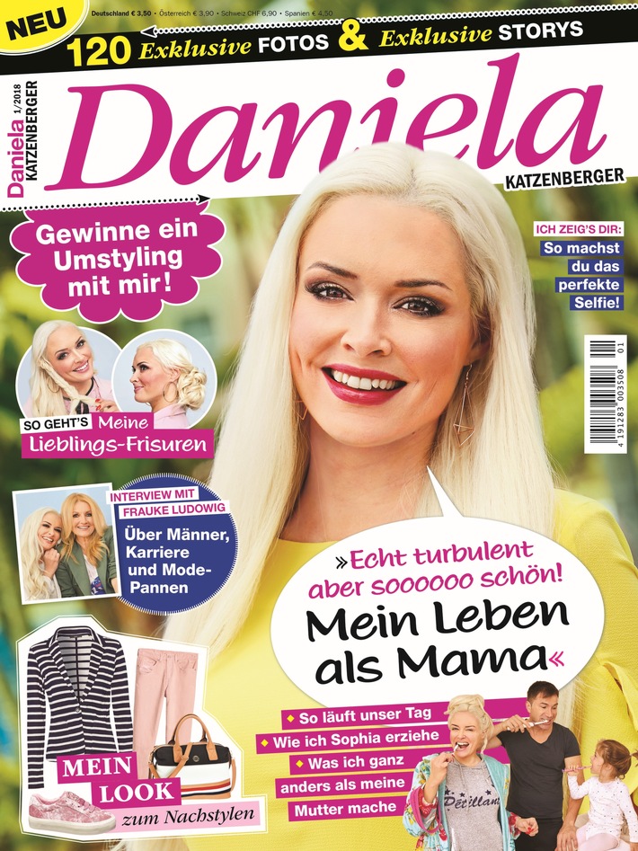Jetzt neu im Magazin &quot;Daniela Katzenberger&quot;: Großes Promi-Interview von Daniela Katzenberger mit Frauke Ludowig: &quot;Ich kann mich selbst gut ungeschminkt ansehen&quot;