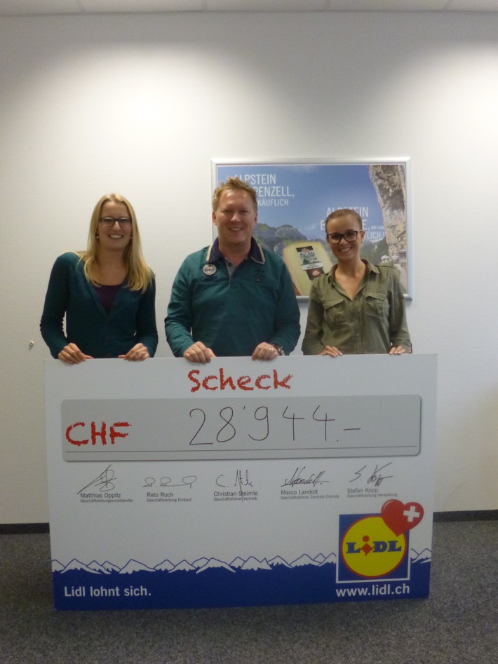 Lidl Schweiz spendet CHF 28&#039;944 an die Greenfield Festival Foundation (BILD)