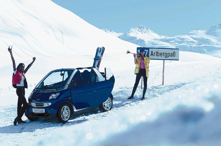 Smart in den Arlberger Skifrühling