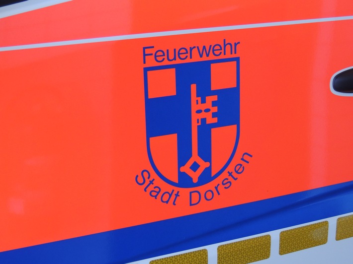 FW-Dorsten: Schwerer Verkehrsunfall im Kreuzungsbereich. Rettungshubschrauber im Einsatz