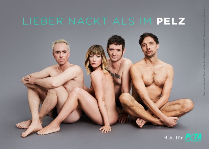 Elektropop-Band MiA. lässt für PETA die Hüllen fallen: &quot;Lieber nackt als im Pelz&quot;