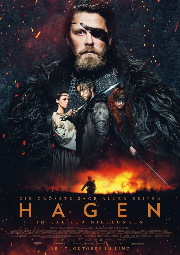 HAGEN - IM TAL DER NIBELUNGEN: Erster Trailer und Hauptplakat der spektakulären Nibelungen-Verfilmung / Kinostart am 17. Oktober 2024