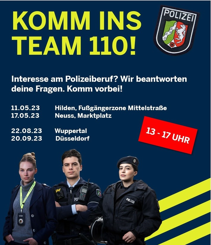 POL-NE: Interesse am Polizeiberuf? - Veranstaltung der Personalwerbung am 17. Mai