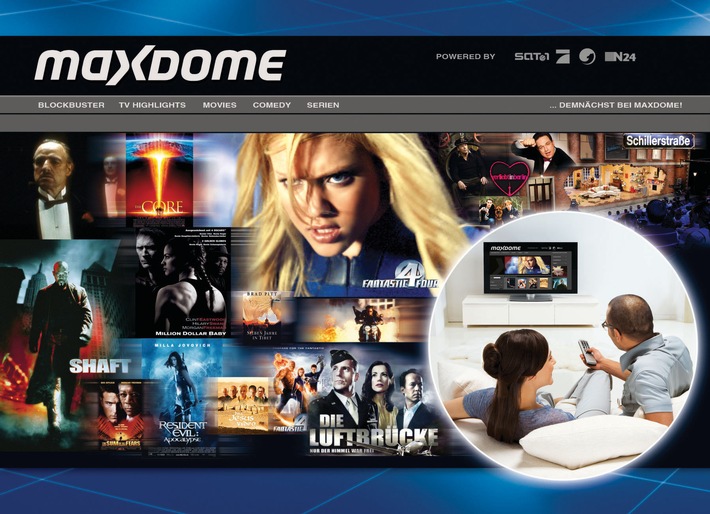 ProSiebenSat.1-Gruppe und United Internet AG starten Video-on-Demand-Portal maxdome"