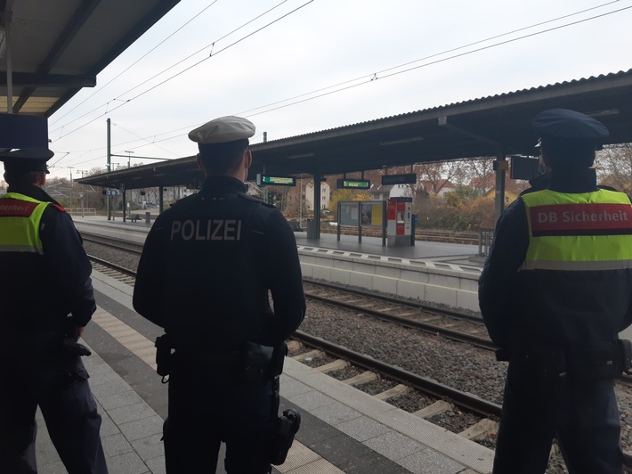 BPOL-KL: Einsatz der Bundespolizei Kaiserslautern am Hauptbahnhof Speyer
