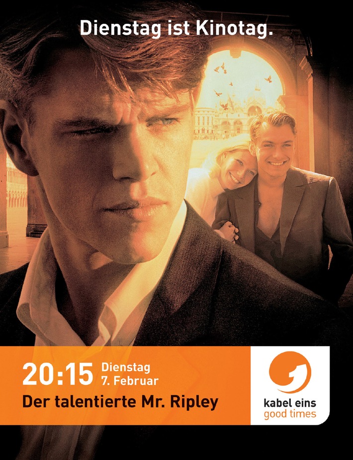 Dienstag ist Kinotag! kabel eins-Kampagne für &quot;Der talentierte Mr. Ripley&quot;