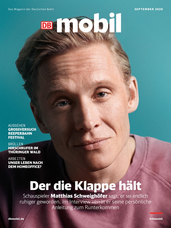 Matthias Schweighöfer: "Das Leben besteht nicht nur aus Anerkennung." / In DB MOBIL spricht der Schauspieler über Tücken seines Ruhms, seine Formel zum Runterkommen und sein seltsamstes Fan-Erlebnis