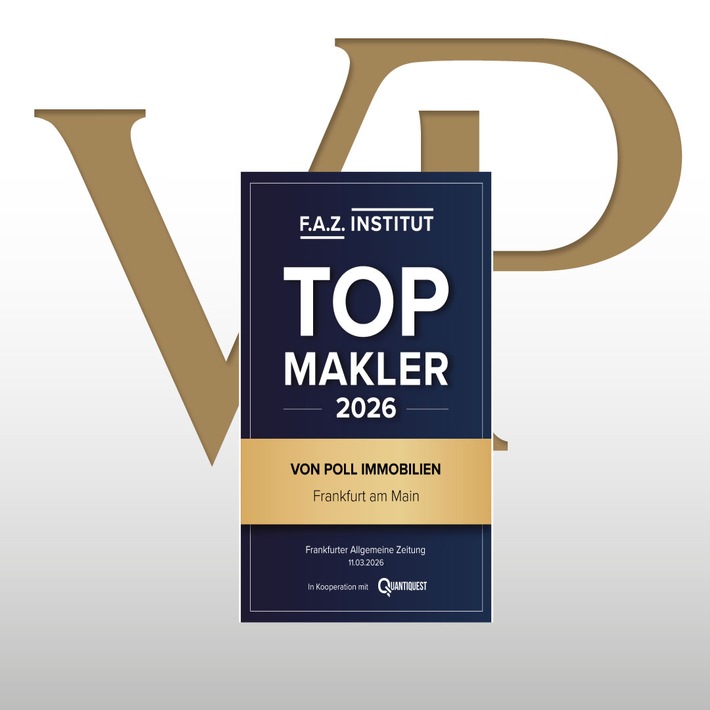 Überdurchschnittlich stark vertreten: VON POLL IMMOBILIEN zählt zu den „TOP Maklern 2026“
