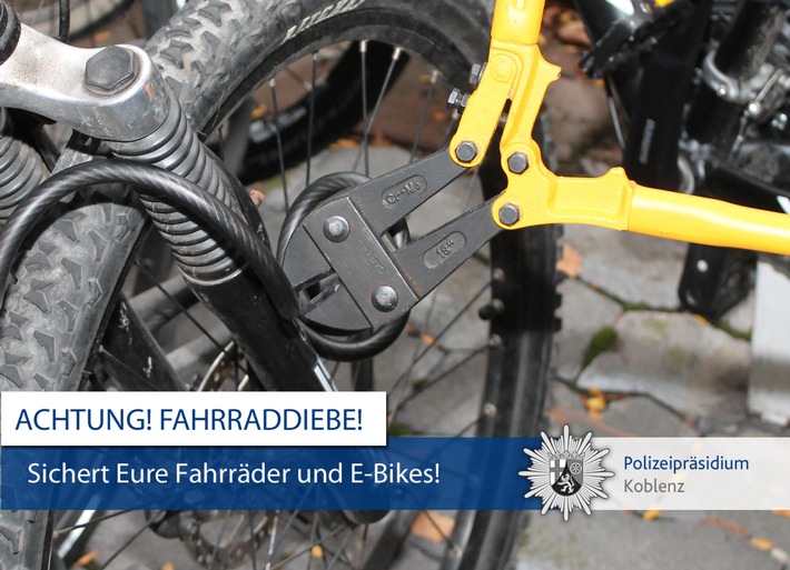 POL-PPKO: Erneut Fahrraddiebstähle im Koblenzer Stadtgebiet