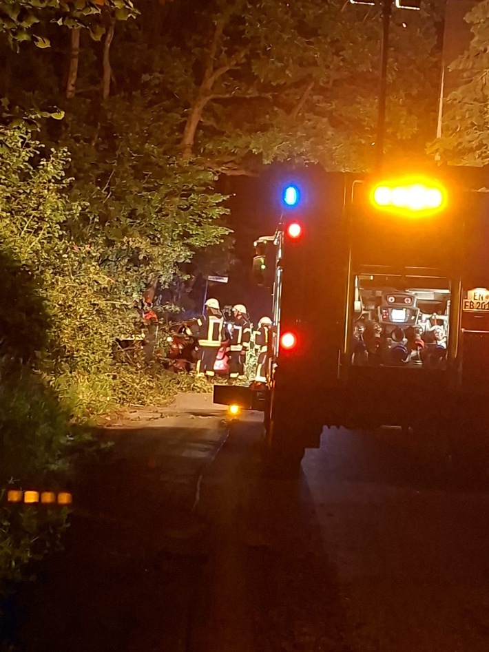 FW-EN: Technische Hilfeleistung - Baum auf Straße