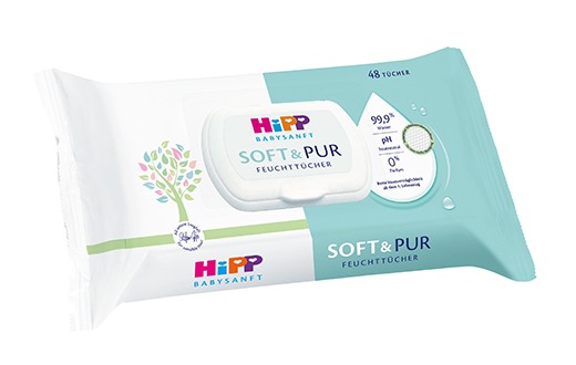 Pressemitteilung: HiPP Babysanft Soft &amp; Pur Feuchttücher