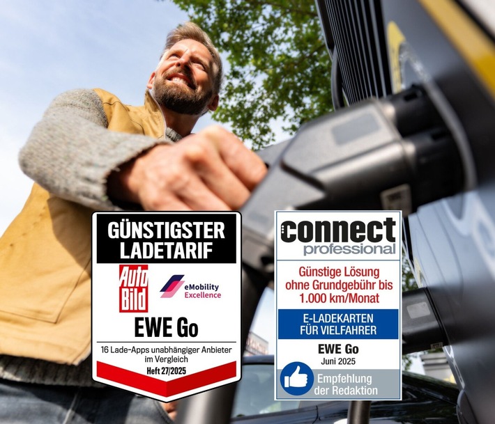 EWE Go Ladetarif erneut mehrfach ausgezeichnet