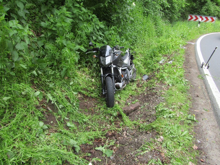 POL-HOL: L 580: Motorradunfall in der Rühler Schweiz geht glimpflich aus