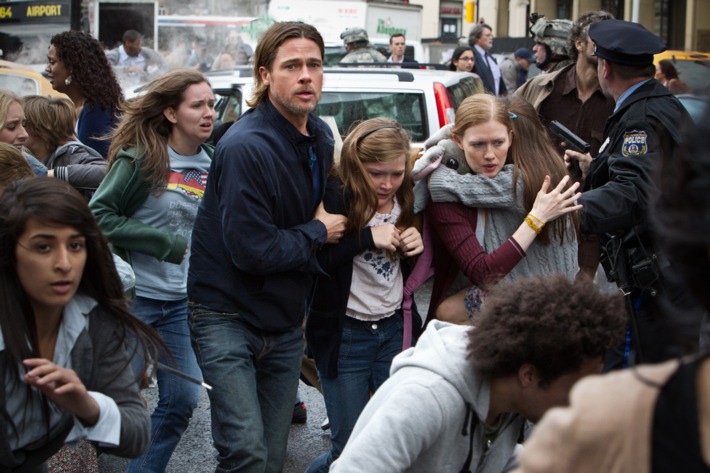 Extravagante Zombie-Apokalypse: Brad Pitt in "World War Z" auf ProSieben