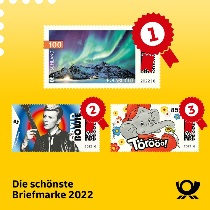 PM: „Polarlicht“ ist Deutschlands schönste Briefmarke 2022