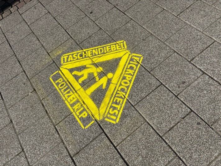 POL-PPRP: Achtung Taschendiebe - Polizei warnt mit Sprühkreide