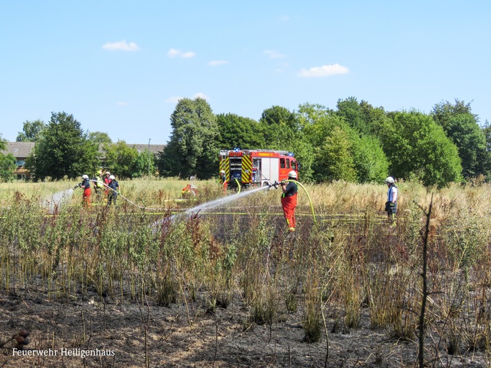 FW-Heiligenhaus: Feuer vernichtete 2.500 Quadratmeter Feld (Meldung 19/2018)