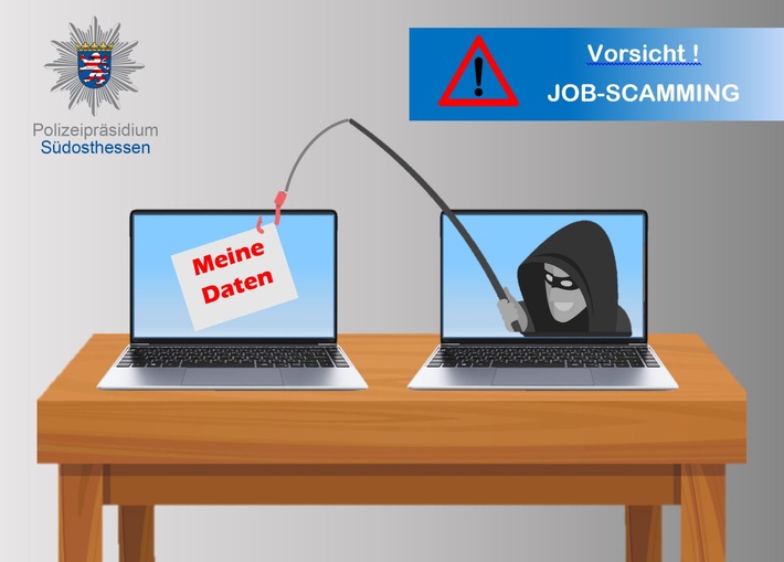 POL-OF: Vorsicht &quot;Job-Scamming&quot;! - Polizei warnt vor Betrugsmasche; An zwei Anhängern wurden Reifen plattgestochen; Einbruch in Baustoffhandel und mehr