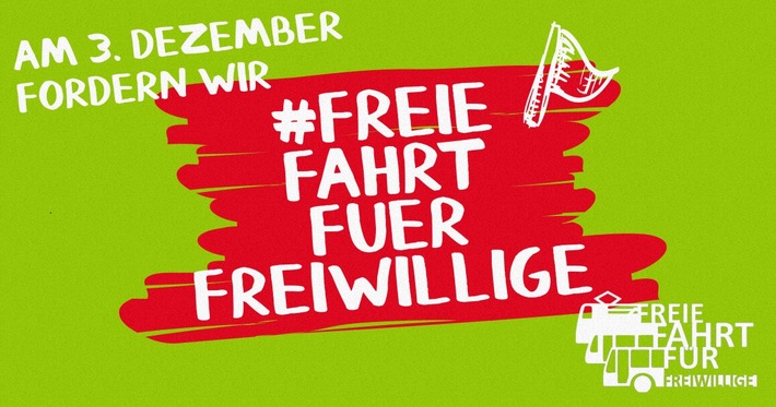 Volunta fordert kostenfreie ÖPNV-Nutzung für Freiwillige in Hessen / #freiefahrtfuerfreiwillige: Aktionstag am 3. Dezember 2021
