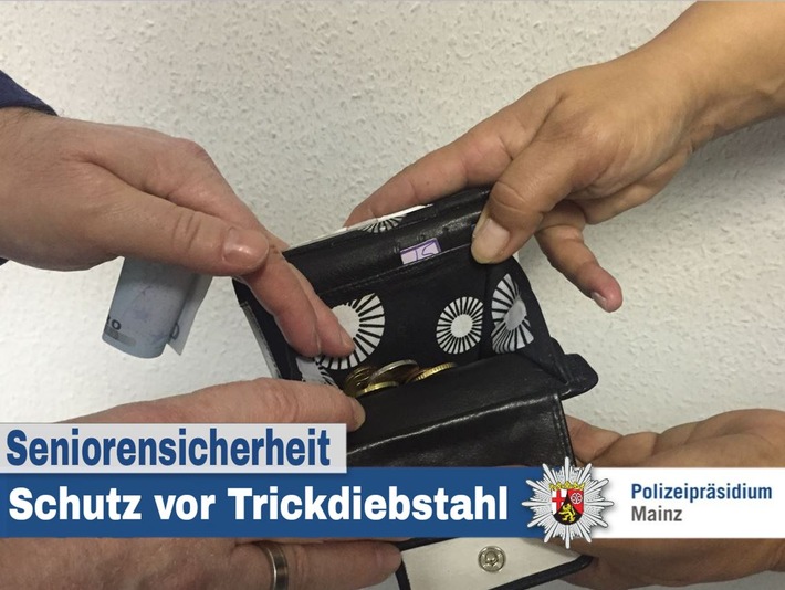POL-PPMZ: Mainz-Altstadt - Geldbeuteldiebstahl zum Nachteil einer 87-Jährigen