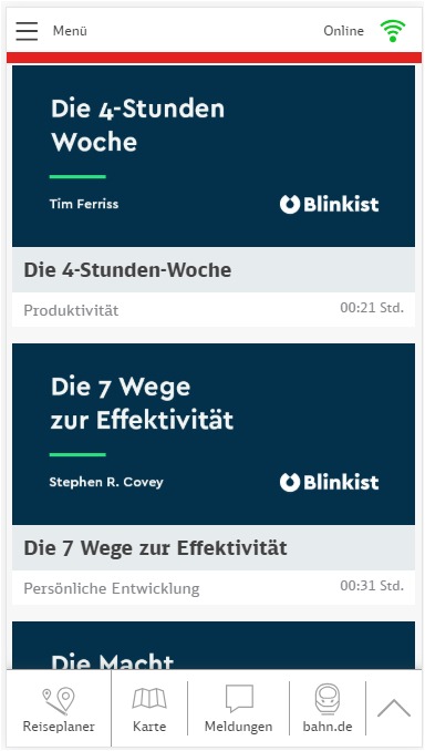 Content-Partnerschaft für das ICE Portal: Deutsche Bahn holt Blinkist an Bord