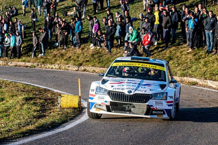 ACI Rallye Monza: ŠKODA Fahrer entscheiden Titelkampf in der WRC2-Teamweltmeisterschaft