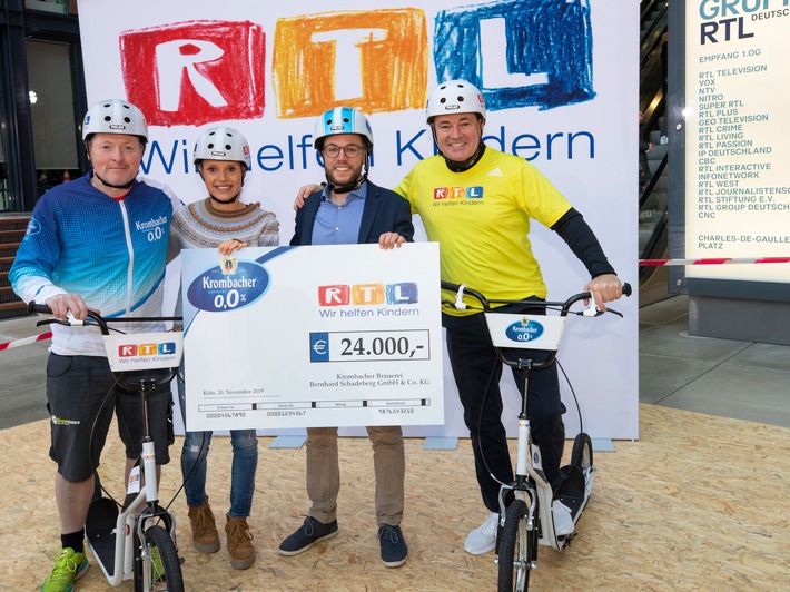 Krombacher o,0% spendet 24.000 Euro für die &quot;Stiftung RTL - Wir helfen Kindern e.V.&quot;