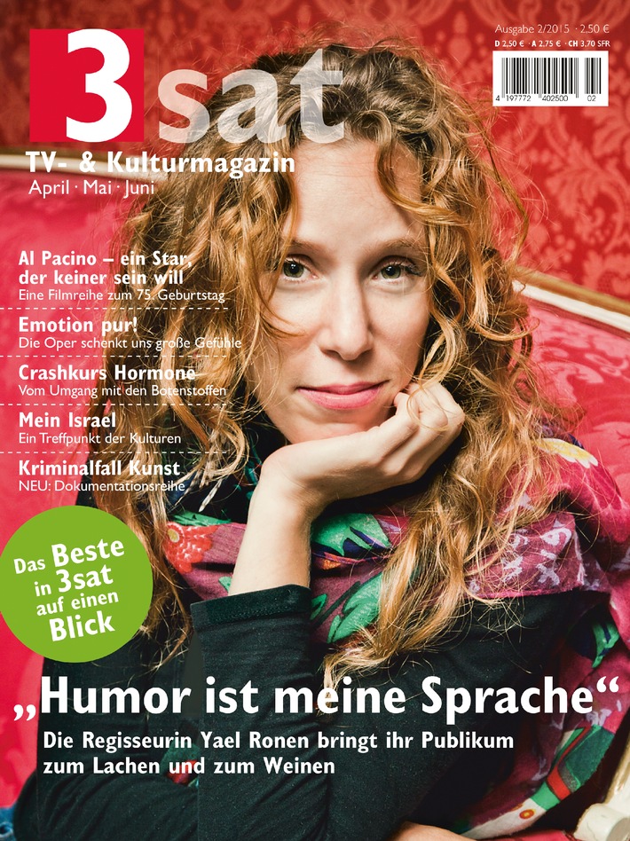 &quot;Humor ist meine Sprache&quot; / Regisseurin Yael Ronen bringt ihr Publikum zum Lachen und zum Weinen / Interview im &quot;3sat TV- &amp; Kulturmagazin&quot; / Das vierteljährlich erscheinende Heft erscheint am 20. März