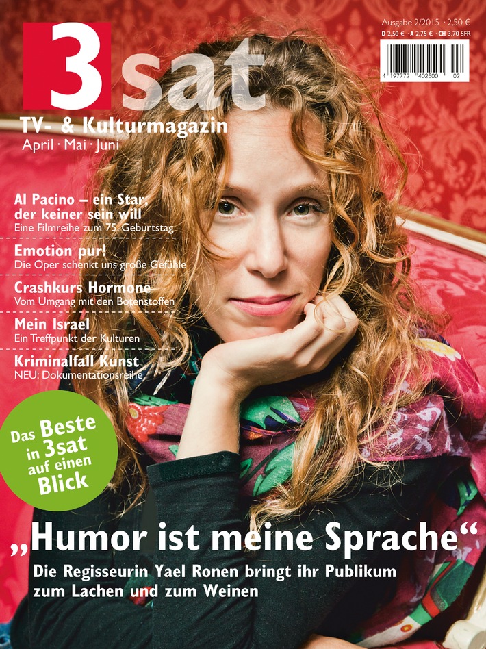 "Humor ist meine Sprache" / Regisseurin Yael Ronen bringt ihr Publikum zum Lachen und zum Weinen / Interview im "3sat TV- & Kulturmagazin" / Das vierteljährlich erscheinende Heft erscheint am 20. März