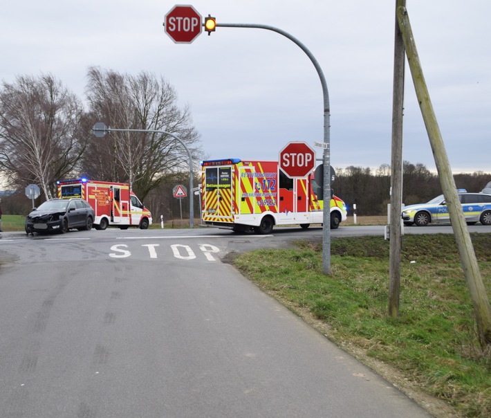 POL-HF: Unfall mit Verletzten- Vorfahrt missachtet