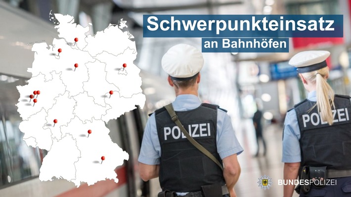 BPOLP Potsdam: Erneuter Schwerpunkteinsatz der Bundespolizei an gewaltbelasteten Bahnhöfen