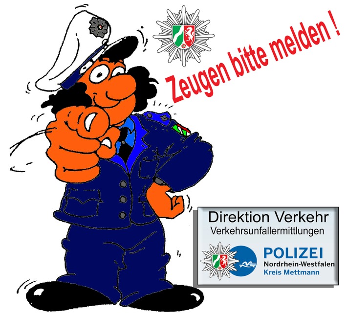 POL-ME: Polizei sucht unbeteiligte Unfallzeugen - Ratingen - 2010064