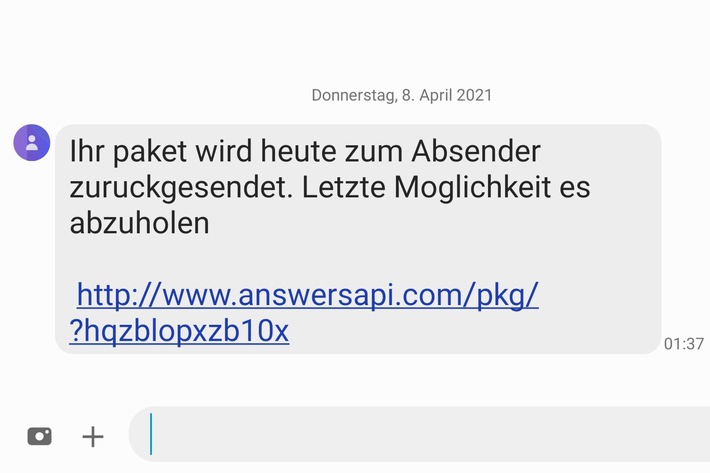 POL-GI: Gießen: Mehrfach Meldungen von sogenannten &quot;Paket SMS&quot; (SMISHING) - Polizei gibt Tipps