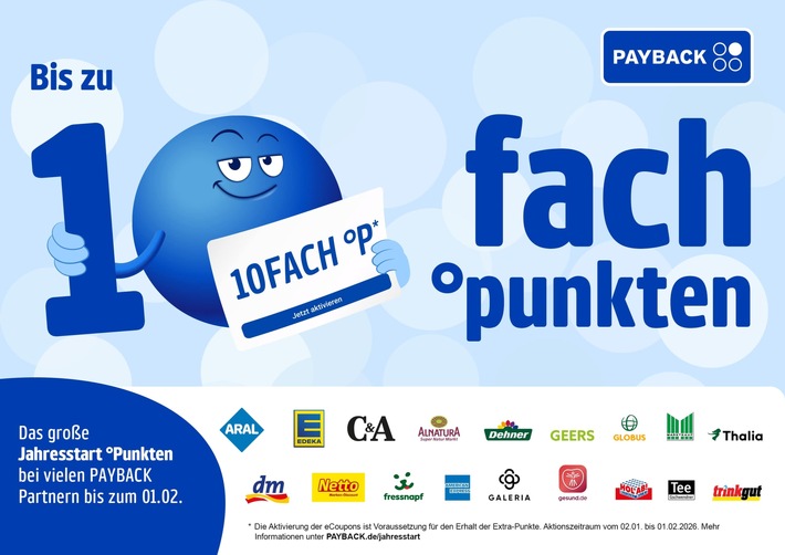 Das große Jahresstart-Punkten: PAYBACK Partner starten gemeinsam in ein punktereiches Jahr