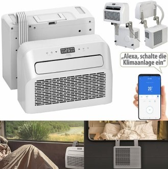 Sichler Haushaltsgeräte Mobile Split-Klimaanlage, Entfeuchterfunktion, WLAN &amp; App, 5.000 BTU/h: Heim, Camper &amp; Co. optimal klimatisiert - ohne Lärm-Belästigung