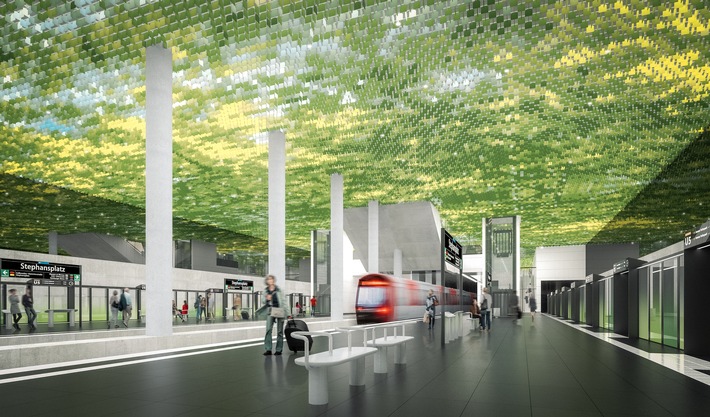 Sweco gewinnt Architekturwettbewerb für U-Bahn-Haltestelle Stephansplatz (U5) in Hamburg