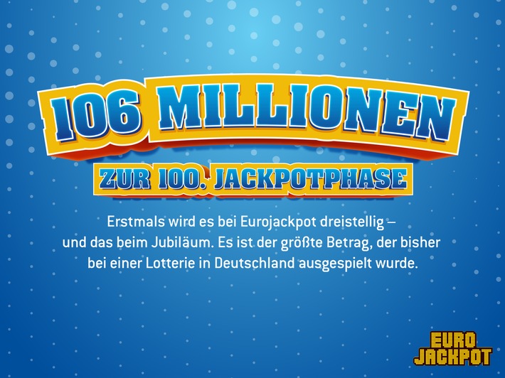 Mega-Rekord-Jackpot: / Eurojackpot erstmals über 100 Millionen Euro