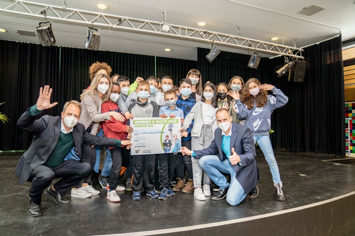 Gewinnerschule des E-Waste-Race kommt aus Hannover Vahrenheide/Sahlkamp