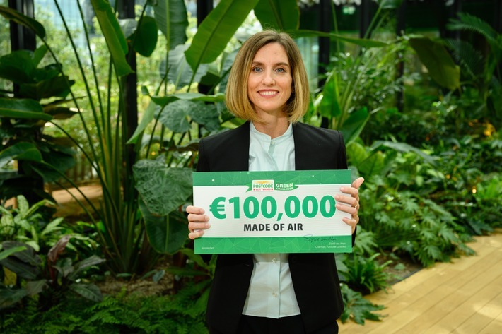 1 Million Euro für grüne Gründer: Ab sofort für die neue Runde der Postcode Lotteries Green Challenge 2021 bewerben / Deutsches Startup gewinnt 100.000 Euro bei der Green Challenge 2020 / Allison Dring, CEO und Co-Founder von Made of Air gewinnt 100.000 Euro bei der Postcode Lotteries Green Challenge. / Weiterer Text über ots und www.presseportal.de/nr/41583 / Die Verwendung dieses Bildes ist für redaktionelle Zwecke unter Beachtung ggf. genannter Nutzungsbedingungen honorarfrei. Veröffentlichung bitte mit Bildrechte-Hinweis.