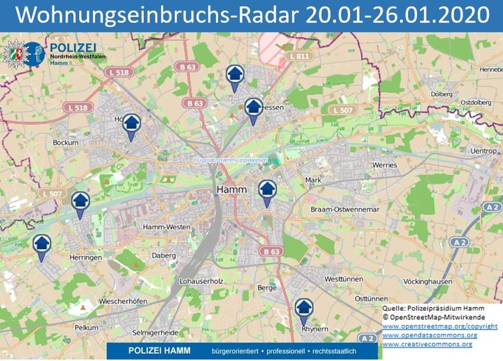 POL-HAM: Wohnungseinbruchs-Radar Hamm 20.01. bis 26.01.2020