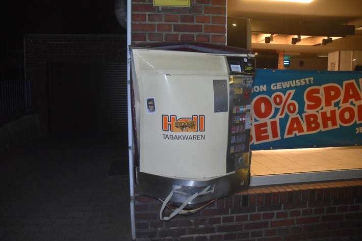 POL-AC: Sprengung eines Zigarettenautomaten im Nordkreis - Täter flüchten