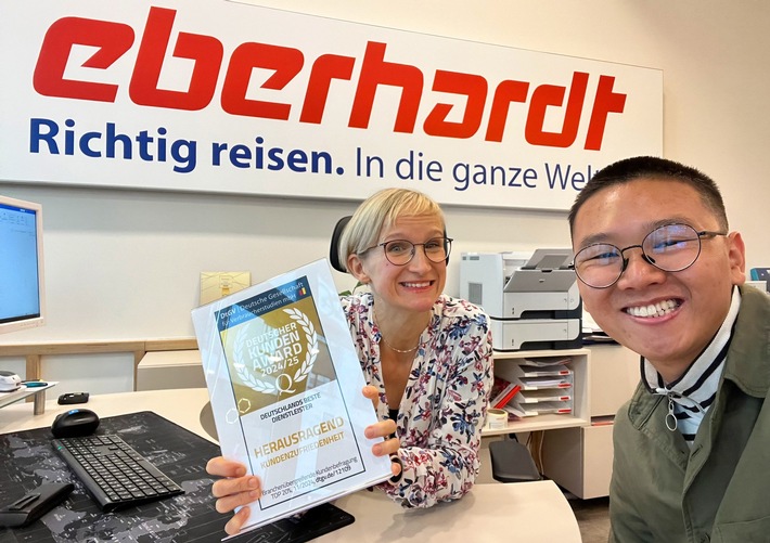 Eberhardt TRAVEL erneut mit Deutschem Kunden-Award 2024/25 ausgezeichnet