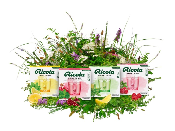 Herbal Hydration: Ricola und waterdrop® launchen gemeinsame Produkte