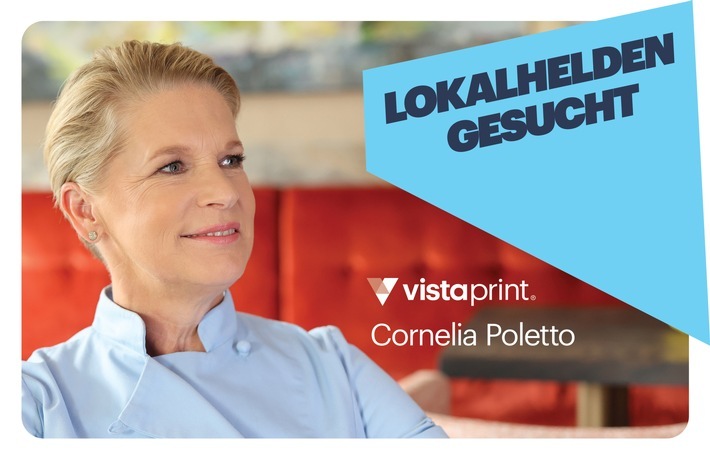 Mit der Initiative "Lokalhelden gesucht" haben VistaPrint und Cornelia Poletto gemeinsam ein starkes Zeichen für die Wertschätzung und Unterstützung kleiner Gastronomiebetriebe in Deutschland gesetzt. / Weiterer Text über ots und www.presseportal.de/nr/104253 / Die Verwendung dieses Bildes für redaktionelle Zwecke ist unter Beachtung aller mitgeteilten Nutzungsbedingungen zulässig und dann auch honorarfrei. Veröffentlichung ausschließlich mit Bildrechte-Hinweis.