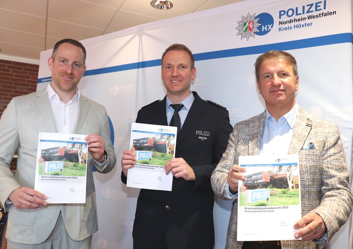POL-HX: Zahl der Straftaten 2025 um mehr als elf Prozent gesunken / Kreispolizeibehörde Höxter stellt Kriminalstatistik für 2025 vor