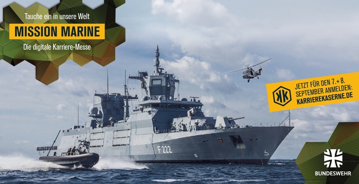 Save the Date: &quot;Mission Marine&quot; - Die erste maritime virtuelle Karrieremesse der Bundeswehr - Anmeldungen ab sofort!