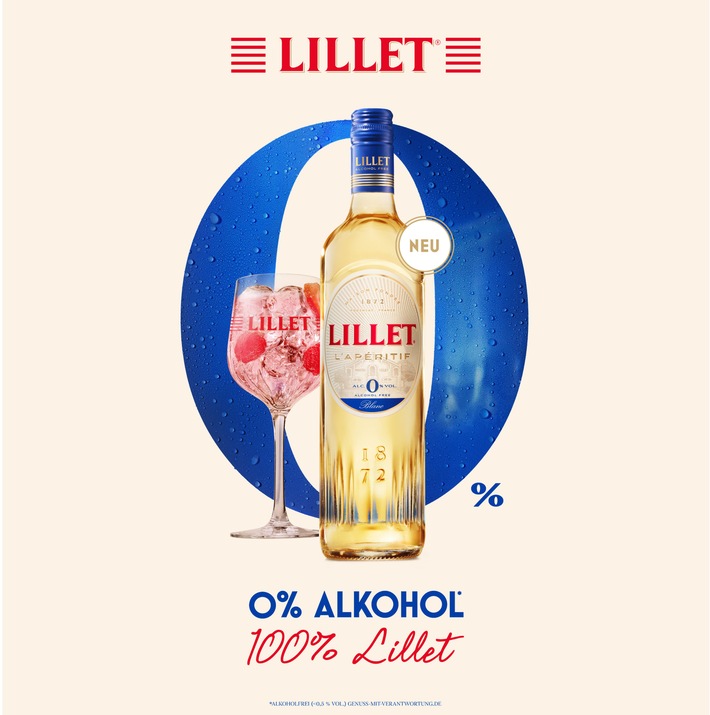 Lillet bringt mit Lillet Blanc 0%* eine alkoholfreie Aperitif-Alternative nach Deutschland und Österreich