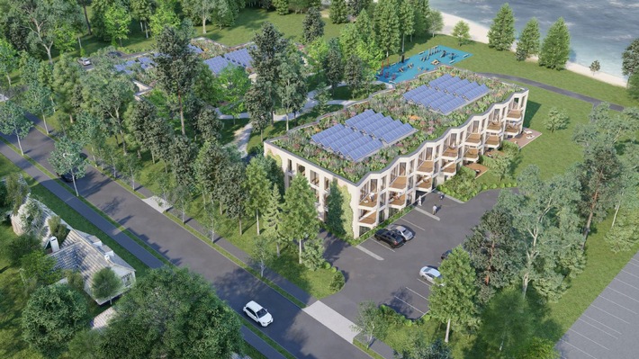 Land Union Gruppe entwickelt Premium Grundstück am Zeuthener See - 31 Wohnungen mit Wasserblick, Hospiz und Parkanlage geplant